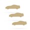 3 Race Cars Unfinished Wooden Shapes Craft Cutouts DIY Unpainted 3D Plaques 4 Inches